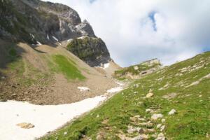 en montant au Rotsteinpass