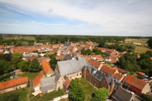 Damme vue du sommet de la tour de l'église