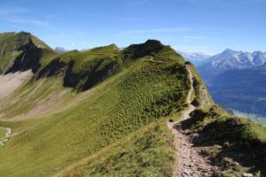 le chemin en direction du col du Brünig