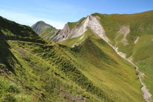 le Brienzer Rothorn en arrière plan et le chemin en premier plan