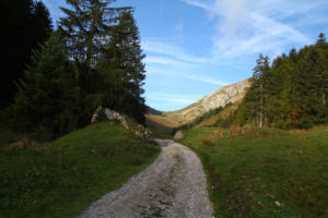 route menant au col de Verne