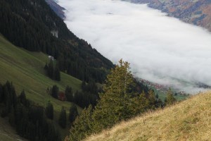 Estavannens dans le brouillard