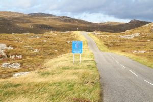 sur la B8059 en direction de l'île de Bernera