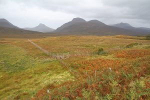 sur la A835 (le Stac Pollaidh en arrière plan)