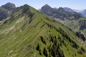 le Gros Brun au fond et toute l'arête parcourue