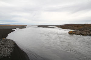 estuaire de la Jökulsá á Fjöllum au bord de la 85 (près d'Asbyrgi)