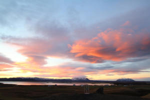 lever de soleil sur la région de Myvatn