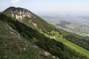vue sur le Haselmatt (et Soleure) depuis la crête de la Wandflue