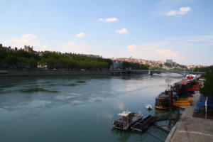 le Rhône depuis le pont Wilson