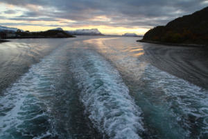 sur le ferry pour Moskenes