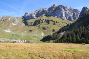 La dent d'Oche et les Chalets de Bise