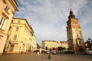 Cracovie : la tour de l'hôtel de ville