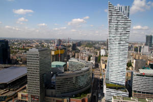 Varsovie : Vue depuis le Palais de la culture et de la science (Pałac Kultury i Nauki )