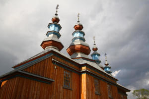 Komańcza : Église orthodoxe de la Protection de la Sainte Vierge (anciennement catholique grecque jusqu'en 1963)