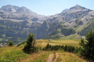 alpage de Langermatte depuis le sommet de l'Oberlaubhore