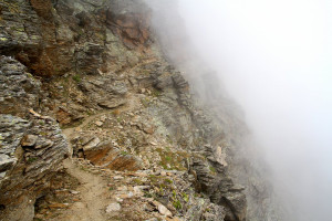 brouillard sur le versant italien
