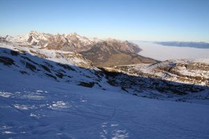 Alpstein et vallée du Rhin (sous le brouillard)