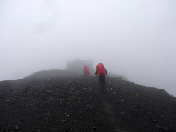 arrivée au refuge  