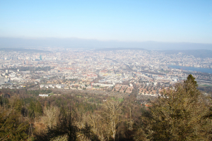 vue de Zürich depuis l'Uetliberg